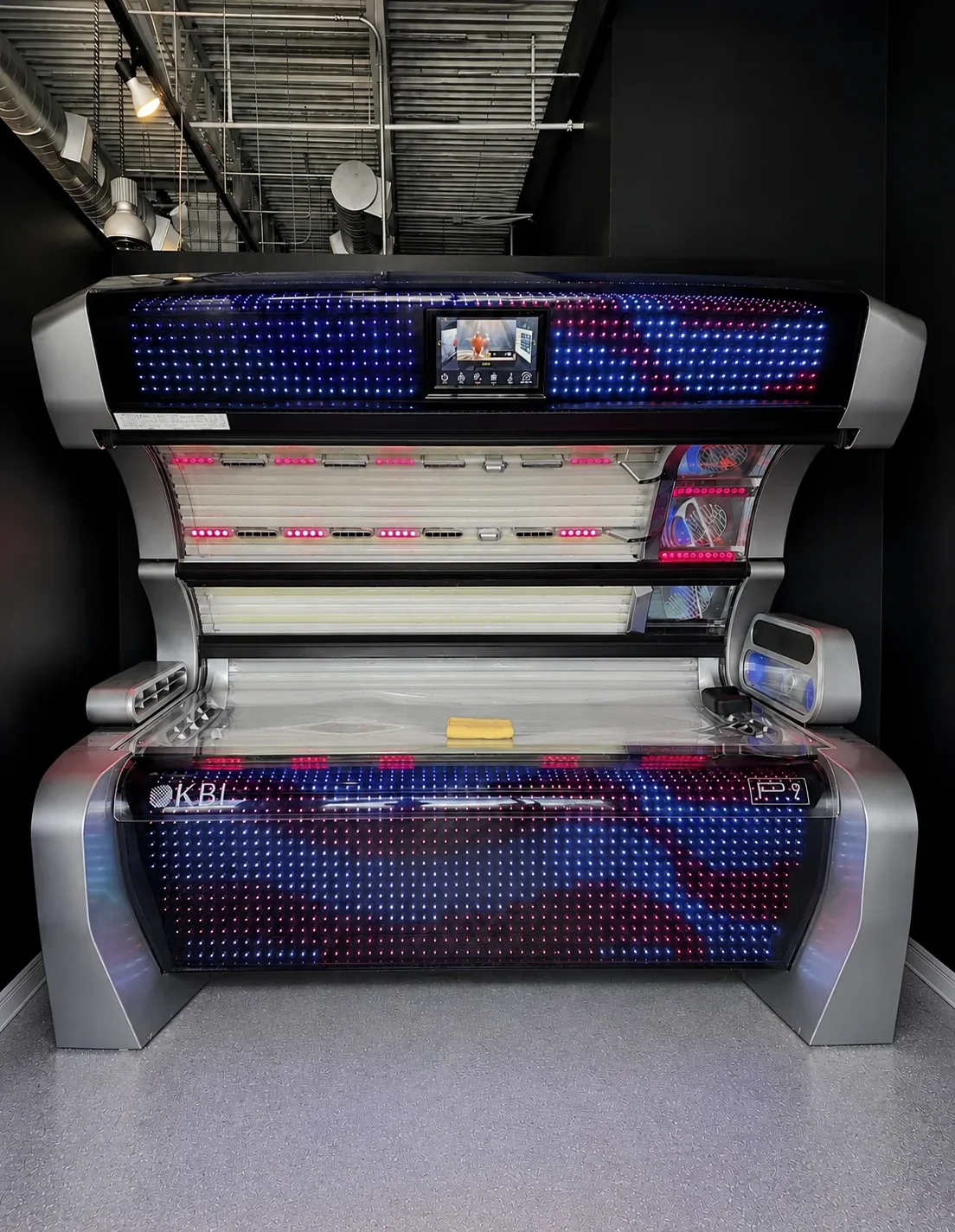 KBL P9 flagship tanning bed, designed by Porsche, at Sunsational Tan