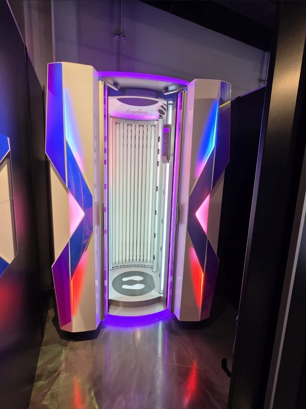 Ergoline 7200 stand-up tanning booth at Sunsational Tan