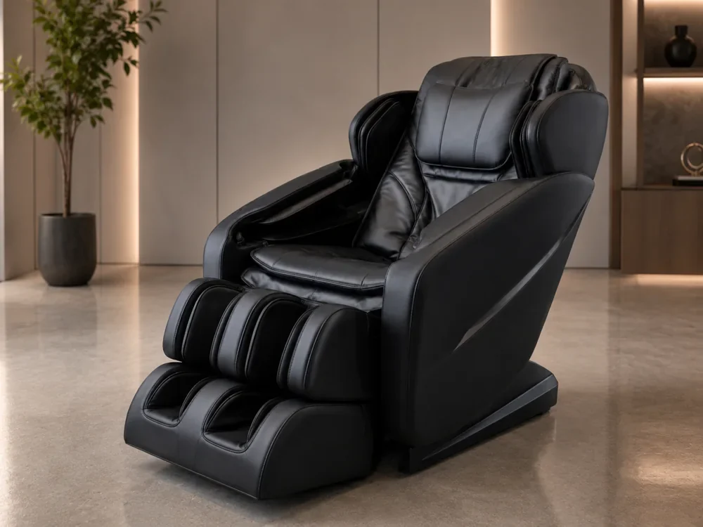 Fujimi massage chair in the recovery lounge at Sunsational Tan