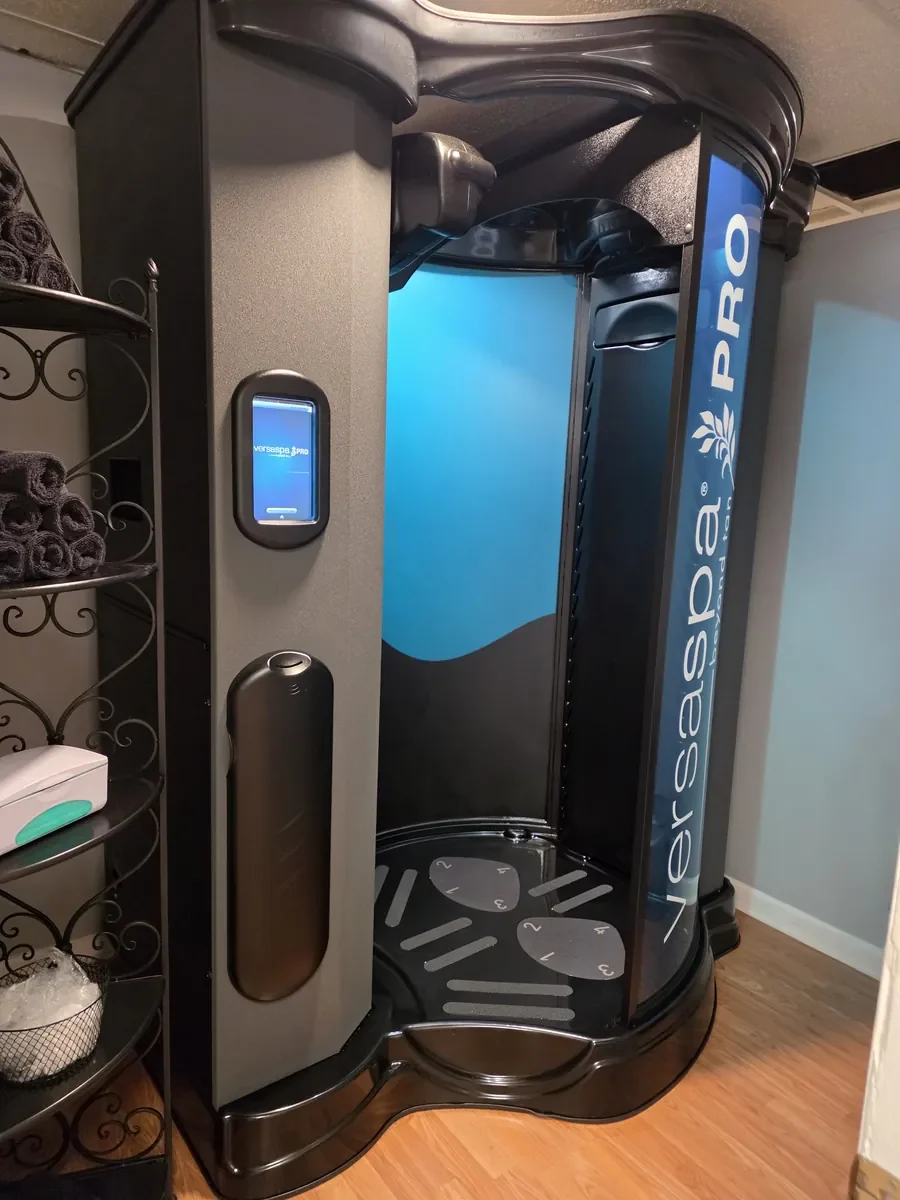 VersaSpa Pro sunless spray tan booth at Sunsational Tan Greentree