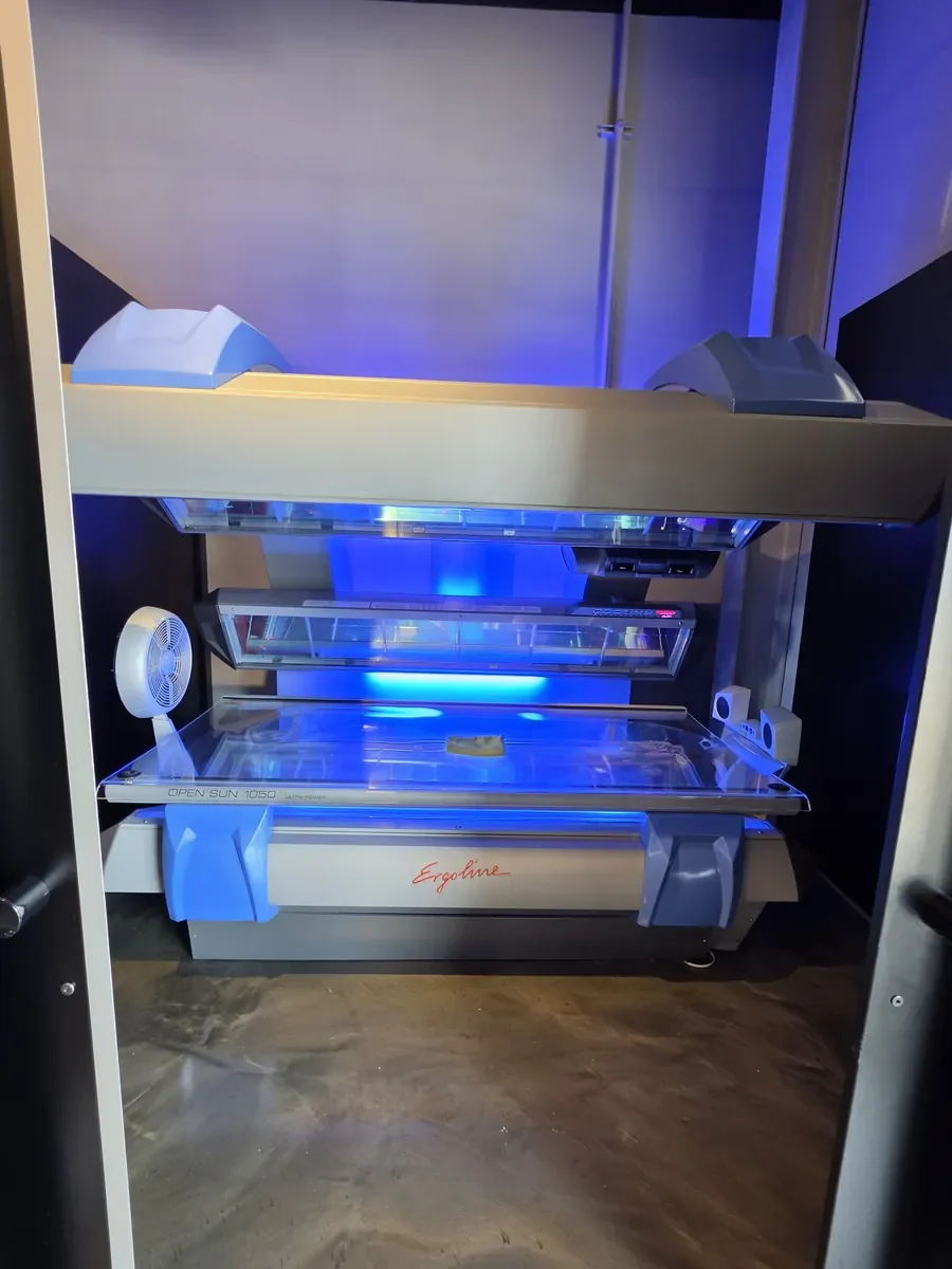Ergoline Open Sun 1050 tanning bed at Sunsational Tan Bethel Park, near Upper St. Clair